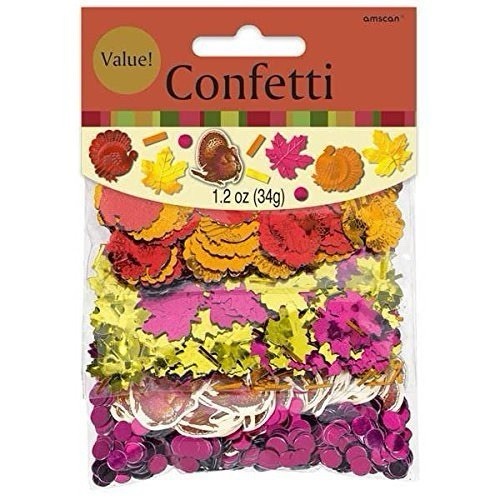 Autumn Thanksgiving Confetti 3 Pack Assortment Festive Fall Decor