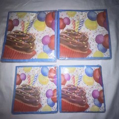 Birthday Party 16pc Bundle – Invitations-￼ Banners-Napkins-Confetti- Bday Badges