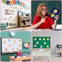 45 PCS Birthday Cake Mini Accents 3 Inch Bulletin Board Cut Outs Colorful