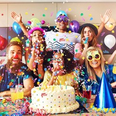 4000 Pieces Happy Birthday Confetti Multi-color Foil Confetti Decoration Scat…