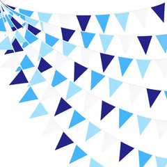 10M/32Ft Royal Blue Party Decorations Triangle Flag Pennant Bunting Fabric Garla