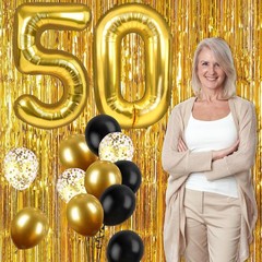 50th Birthday Decorations for Men with Cheers to 50 Years Banner, Happy 50th …