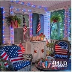 8 Modes Patriotic String Lights Indoor Outdoor