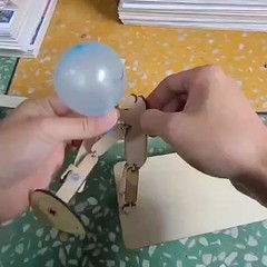 Balloon Bamboo Man Battle 2024 New Handmade Wooden Fencing Puppets JQ