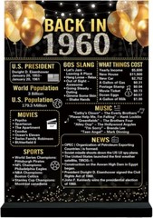 65th Birthday Anniversary Decoration Women Men, Black Gold Back in 1