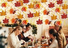 Fall Leaves Hanging Swirls Maple Leaves Decorations for Home/Fall Party Decor…