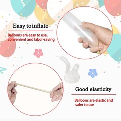 KAWKALSH 260 Clear Long Balloons for Animals, Thickening Skinny Latex Twisting