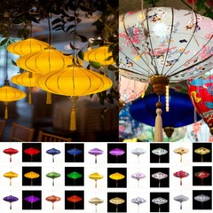 Retro Chinese Lantern Waterproof Cloth Party Festival Outdoor Decor Lantern