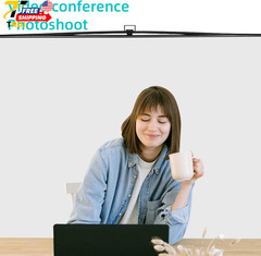Large Collapsible White Backdrop Screen for Photography and Video Conferencing