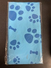 Pet Paw Bone Table Cloth 3 Pack Light Blue & Blue Party Supply New