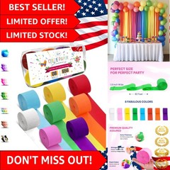 Festival-Ready Rainbow Streamers: 8 Vibrant Rolls for Unforgettable Parties