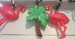 10 FLAMINGO & PALM TREE LIGHTS Novelty Party lighting 11FT long in box