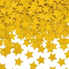 300Pcs Glitter Gold Stars Confetti，Shiny Paper Table Confetti for Birthday Ha…