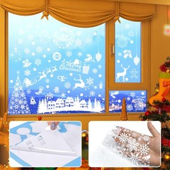 84 Pcs Christmas Window Clings – 9 Sheets City B
