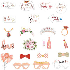 Wedding Photo Booth Props, Bachelorette Party Decorations, Engagement Party Deco