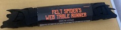 AMSCAN BLACK FELT SPIDER’S WEB TABLE RUNNER 120 CM LONG HALLOWEEN PARTY FUN BNIB