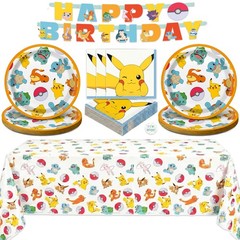 Pokemon Birthday Decorations Party Supplies for 16 – Officially Multicolor