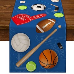 All Star Sport Ball Table Runner for Sports Themed Birthday Party Decorations