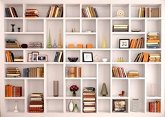 Bookshelf Backdrop Wall Photo Background Study office Decoration Banner Supplies