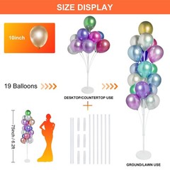 Katbuu Balloon Stand Kit For – 4 Set Of Balloon Stands Base Balloon Sticks