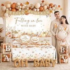 Fall Baby Shower Decorations Set Little Pumpkin/ Falling in Love with Baby NEW