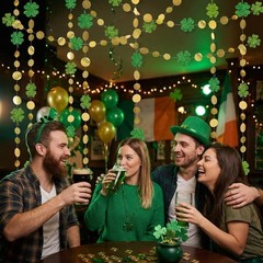 Cheerland St Patricks Day 4 Count (Pack of 1), Clover and Circle Garland