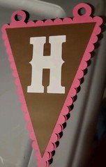 Die Cut Pink & Brown BIRTHDAY for Banner