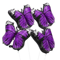 Purple Charming 4 Pack Butterfly Party Balloons, 28 Inches Girls Fairy Wings …