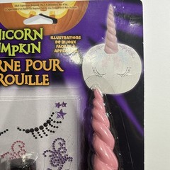 Magical Unicorn Pumpkin Halloween Carving Accessory Kit, Pink White – NEW