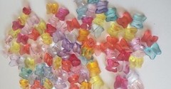 CraftbuddyUS 100 Acrylic MIXED Crystal Butterflies Wedding Table Confetti, Deco