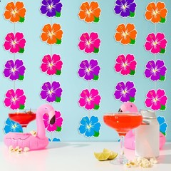 Hawaiian Hibiscus Flowers Garlands 6PCS Tropical Party Decoration Luau Aloha Han