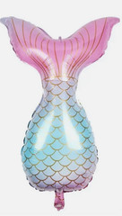 Mermaid Theme Birthday Balloons Mermaid Tail & Shells Foil Balloons 40 inch