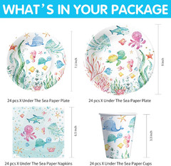 Under The Sea Party Decorations For Ocean Theme Birthday Baby Shower, Ocean U…