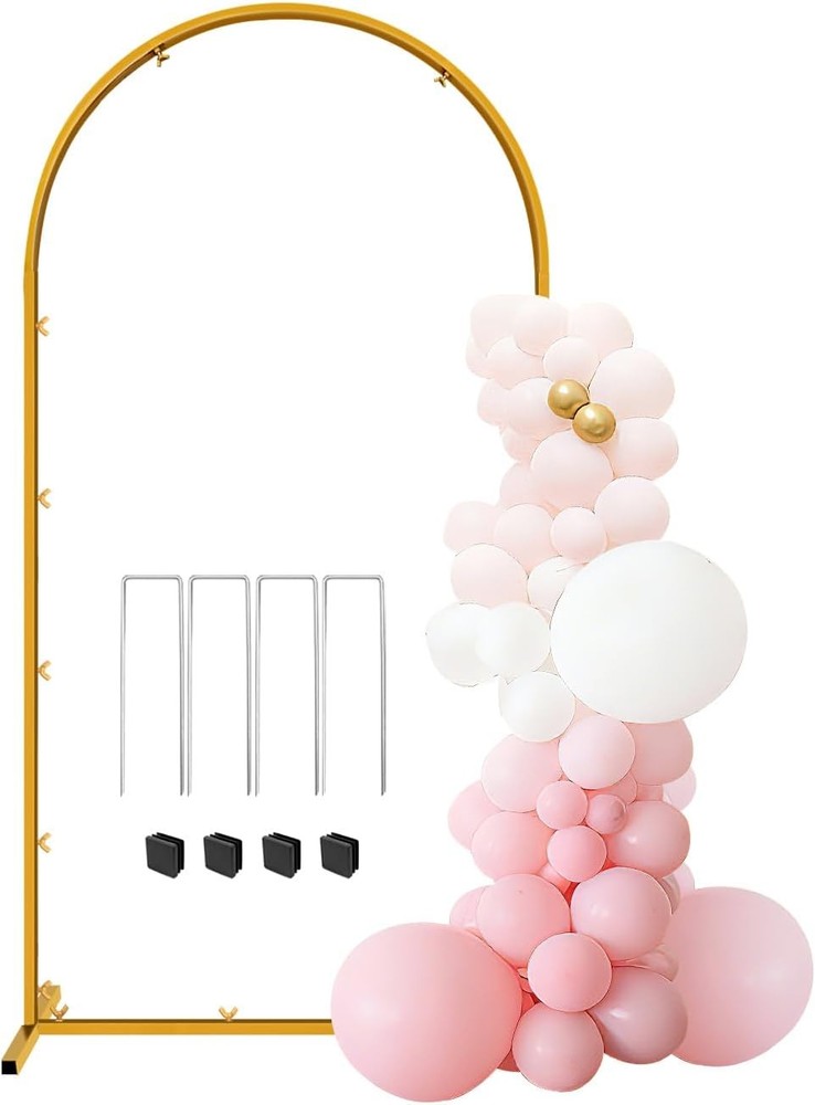 6 FT Wedding Arch Frame Backdrop Stand for Party, Balloon Arch Stand, Wedding