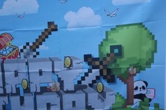 VIDEO GAME HAPPY BIRTHDAY PARTY BANNER MINECRAFT MARIO TERRARIA WALL HANG POSTER