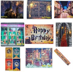 HUGE 320 Piece HARRY POTTER Party Supplies 12 Backdrops,Decor, Favors, Birthday