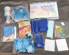 SHARK Octopus Theme B Day party Supplies 20 Gust Plate Cups Napkins etc 215 Pec