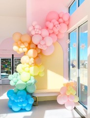Pastel Rainbow Balloons Arch Garland Kit, Macaron Assorted Color Balloon Arch…