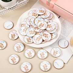 60 Pcs Bear Gender Reveal Pins, Funny Baby Shower Team Gender Reveal Decorations