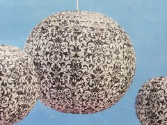 Bag-Of-Chips Paper Decorative Lanterns 3 Pack Black And White, Sizes 8″ 10″ 12″