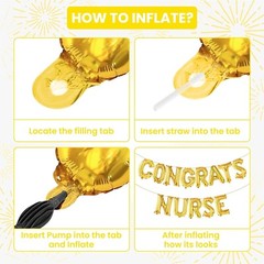 Katchon Congrats Nurse Balloons Banner Set – 16 Inch Pack Of 35 | Nurse Party…