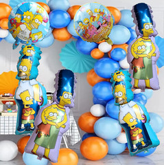 6 Simpsons foil balloon party happy birthday supplies decoration theme cartoon