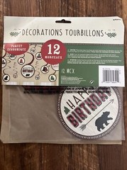 Lumberjack Birthday Boy Outdoors Party Swirl Decorations 12pc Wildlife NEW Bear