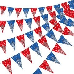 5 Pack Western Cowboy Party Decorations Bandana Pennant Banner Wild West Decor W