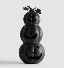 Black Stacked LED Pumpkin Decoration New With Tags