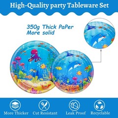 Complete 120-Pc Sea Animal Birthday Decor Set for 24 Children – Eco-Friendly