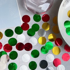 Red Table Confetti 5000 Pieces 1 Inch Glitter Dots for Party Decoration