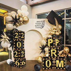 Prom Graduation Boxes Decoration 2026 Photo Booth Column 12 Inch 8 PCS Set