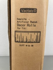 Tiki Deco Artificial Thatch Tiki Rolls 10ft x 16in Straw Yellow by Vaotais New