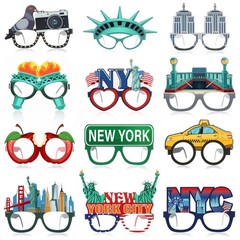 USA Patriotic Party Decorations 48 Pcs Eyeglasses Independence Day